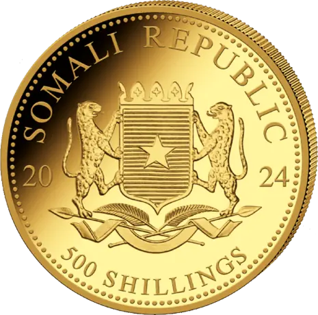 1/2oz Goldmünze – African Wildlife Elefant 2024 - Umlaufware