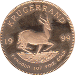 Krügerrand Goldmünze 1 Unze Jahrgang 1999
