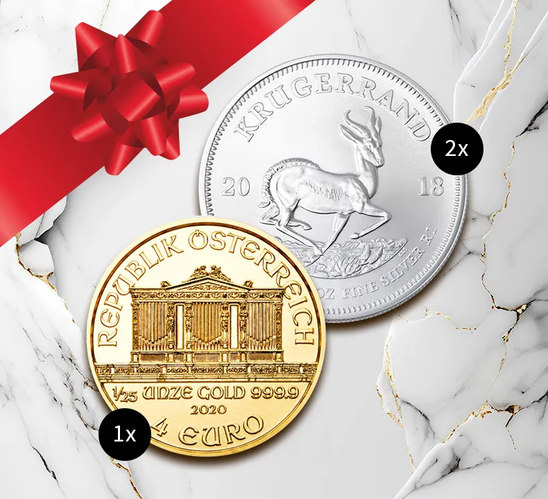 Present Box Gold Silber