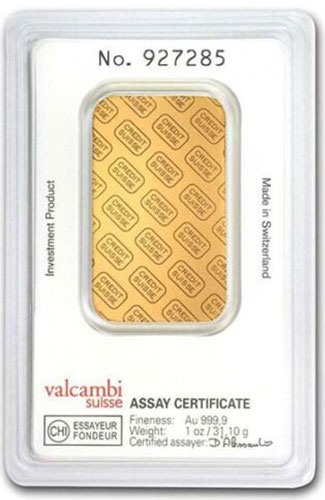 1 Unze Goldbarren Credit Suisse Umlaufware