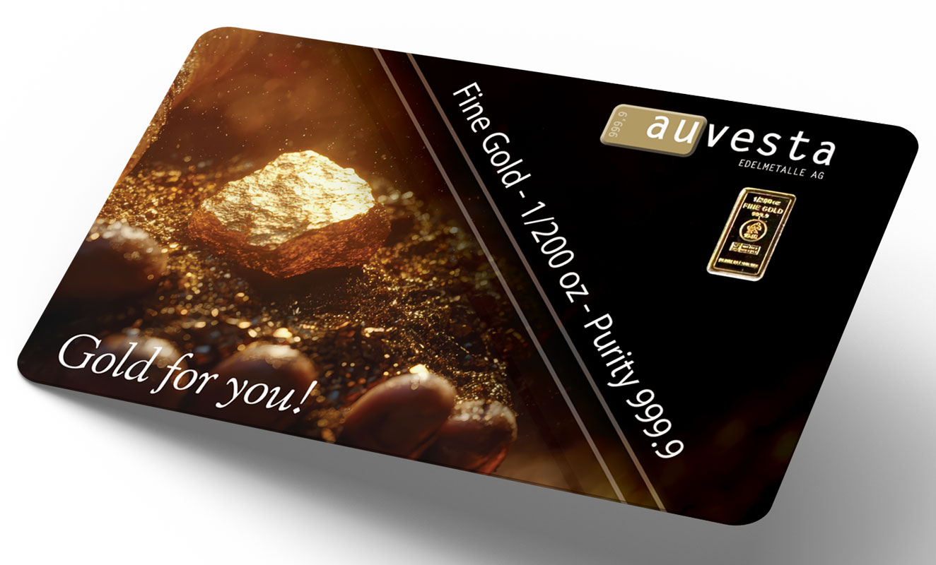 1/200 oz Goldbarren – Auvesta Geschenkkarte