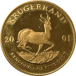 Krügerrand Goldmünze 1 Unze Jahrgang 2001