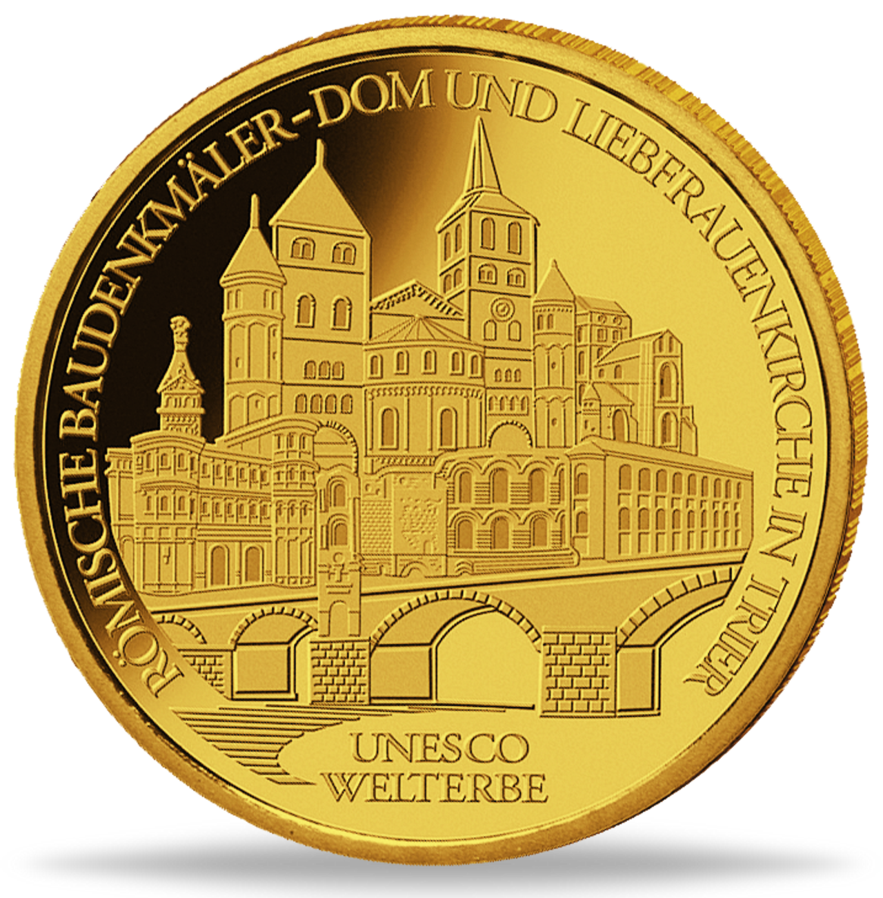 100 Goldeuro UNESCO-Weltkulturerbe Altstadt Trier Goldmünze