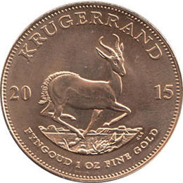 Krügerrand Goldmünze 1 Unze Jahrgang 2015