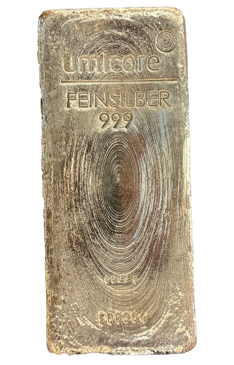 5000 g Silberbarren Umicore – Umlaufware