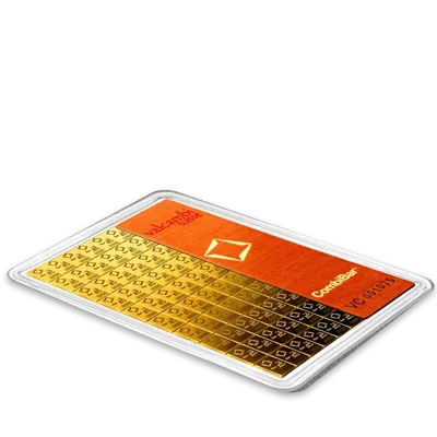 100 x 1g Gold Combibarren / Goldtafel / Tafelbarren Valcambi