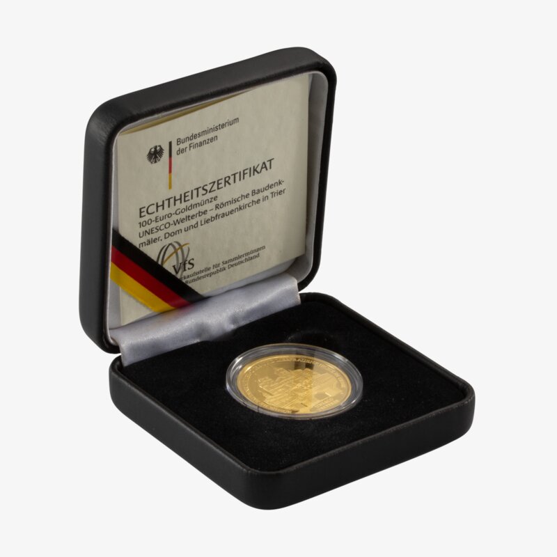 100 Goldeuro UNESCO-Weltkulturerbe Altstadt Trier Goldmünze