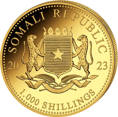 1 oz Goldmünze – African Wildlife Elefant 2023 – Umlaufware