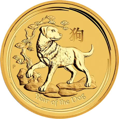 1/2 oz Goldmünze – Year of the Dog 2018 – Umlaufware