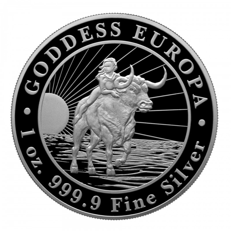Göttin Europa 2022 Silbermünze 1 Unze (Abgabe in Tubes á 20 Stk)