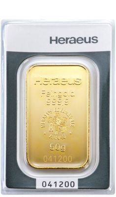 50g Goldbarren Heraeus
