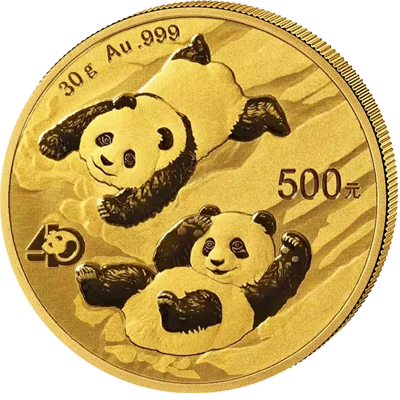 China Panda 2022 Goldmünze 30g