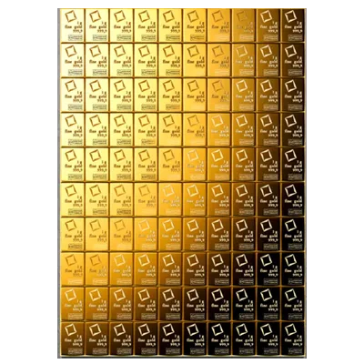 100 x 1g Gold Combibarren / Goldtafel / Tafelbarren Valcambi