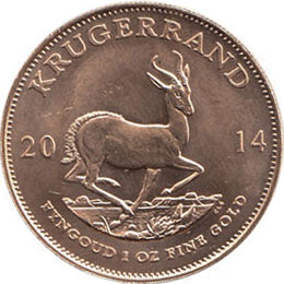 Krügerrand Goldmünze 1 Unze Jahrgang 2014